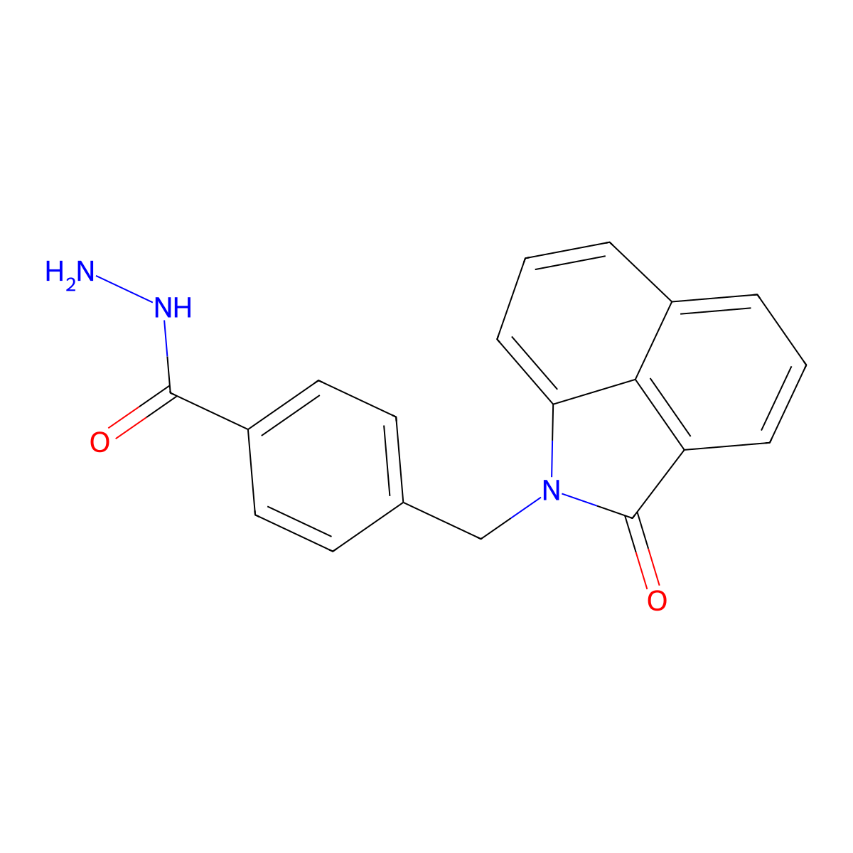 4-((2-Oxobenz(cd)indol-1(2H)-yl)methyl)benzoic acid hydrazide molecular structure, CAS 379254-51-0