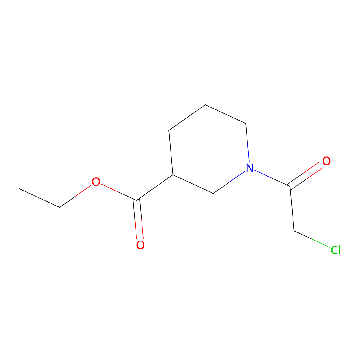 Ethyl 1-(2-chloroacetyl)piperidine-3-carboxylate molecular structure, CAS 379254-55-4