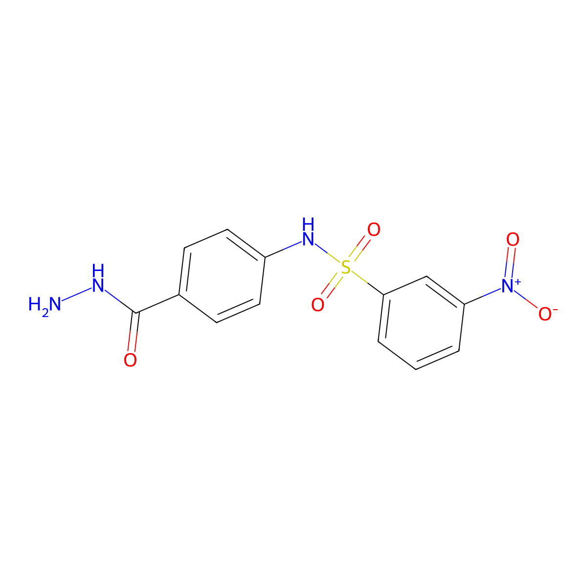 N-[4-(hydrazinecarbonyl)phenyl]-3-nitrobenzene-1-sulfonamide molecular structure, CAS 379254-60-1