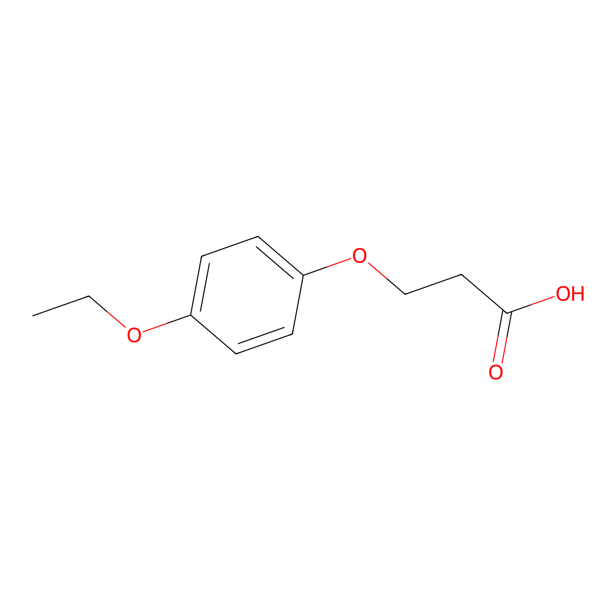 3-(4-Ethoxyphenoxy)propanoic acid molecular structure, CAS 379254-67-8