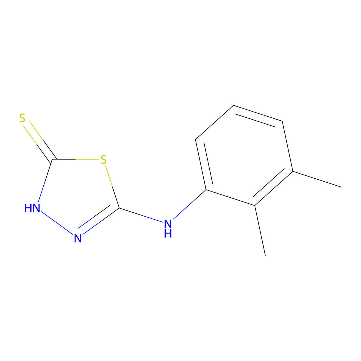 5-[(2,3-Dimethylphenyl)amino]-1,3,4-thiadiazole-2-thiol molecular structure, CAS 379254-69-0