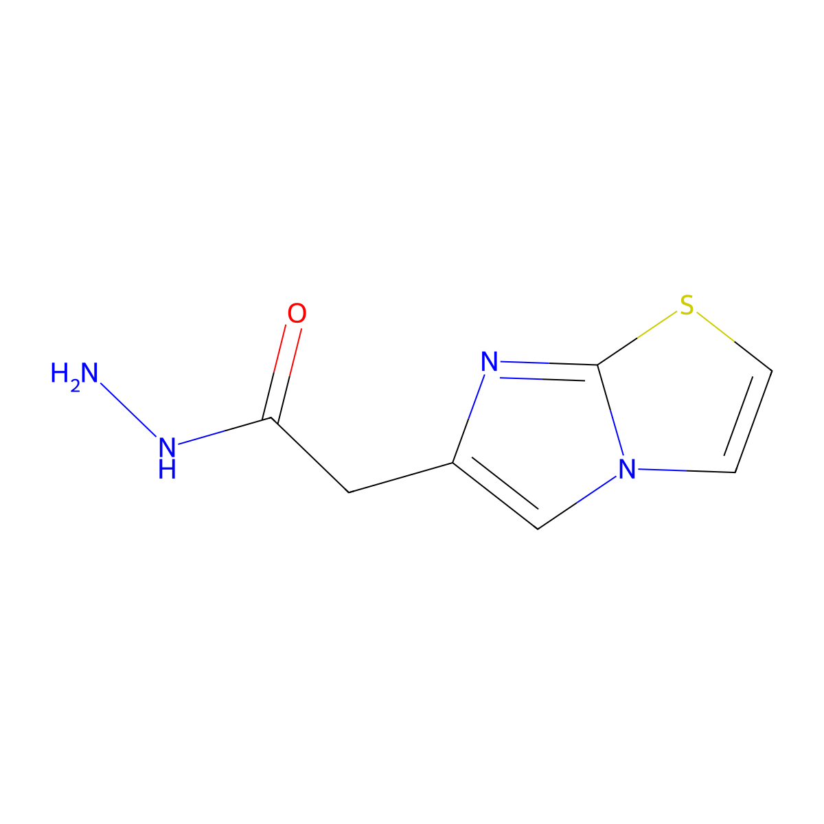 Imidazo[2,1-b]thiazol-6-yl-acetic acid hydrazide molecular structure, CAS 379254-72-5