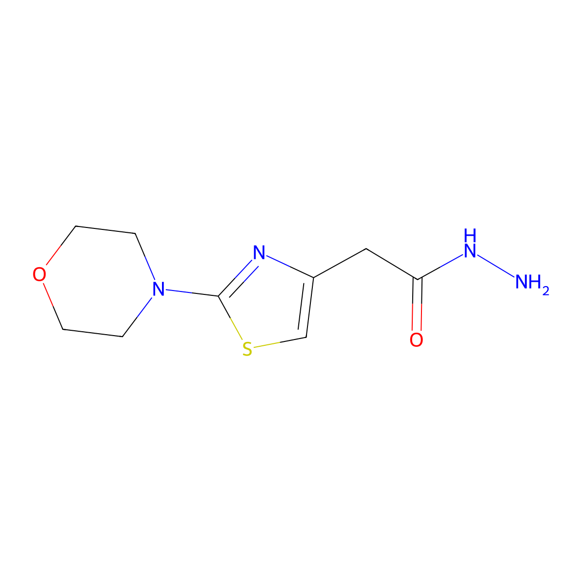2-(2-(Morpholin-4-yl)-1,3-thiazol-4-yl)acetohydrazide molecular structure, CAS 379254-76-9