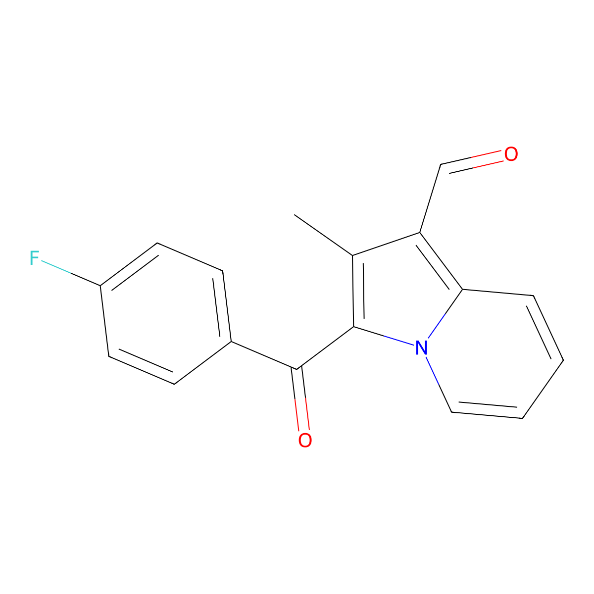 3-(4-Fluoro-benzoyl)-2-methyl-indolizine-1-carbaldehyde molecular structure, CAS 379254-77-0