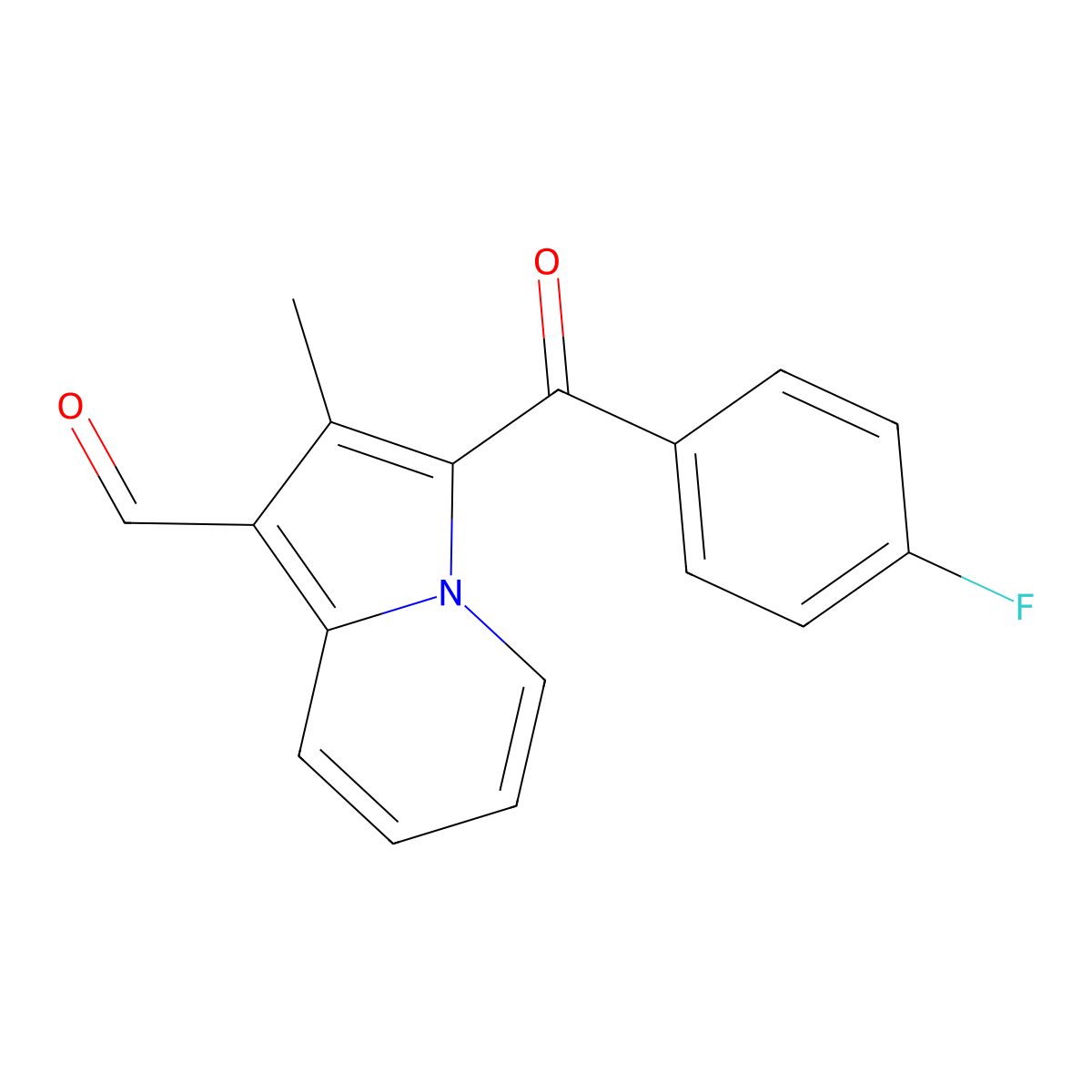 3-(4-Fluoro-benzoyl)-2-methyl-indolizine-1-carbaldehyde molecular structure, CAS 379254-77-0