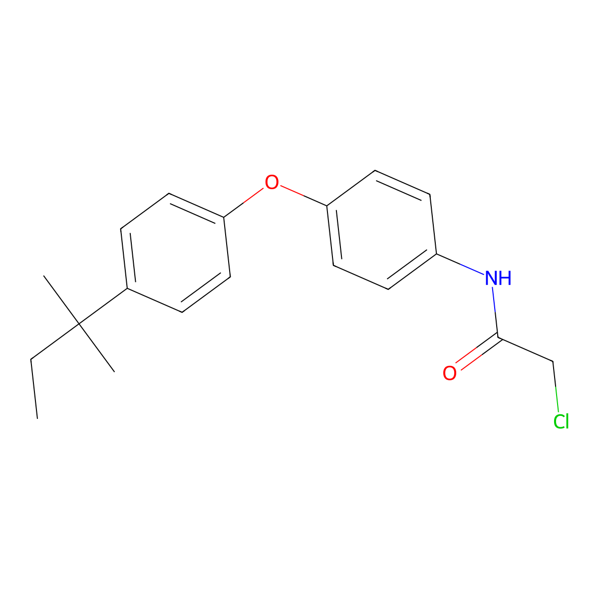 2-Chloro-N-{4-[4-(2-methylbutan-2-YL)phenoxy]phenyl}acetamide molecular structure, CAS 379254-81-6