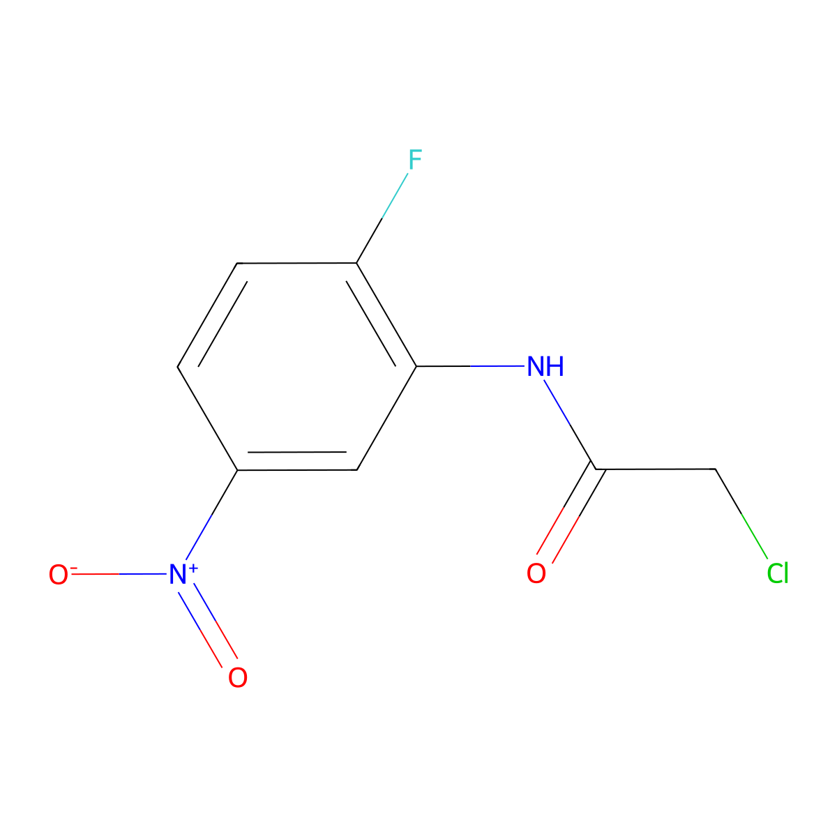 2-chloro-N-(2-fluoro-5-nitrophenyl)acetamide molecular structure, CAS 379254-83-8