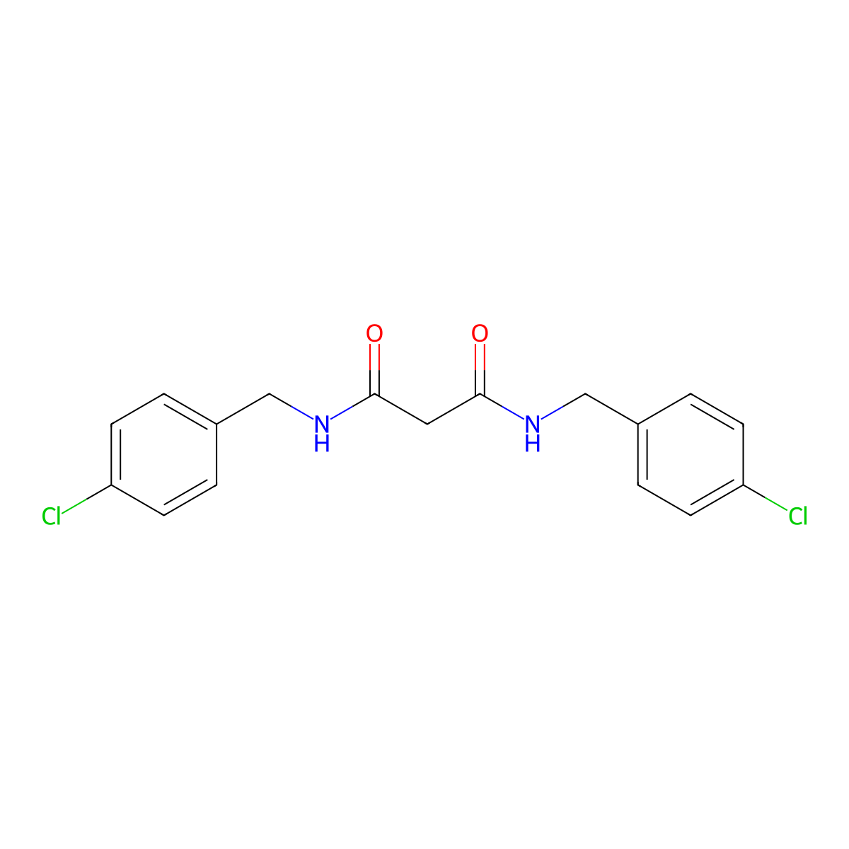 N,N'-bis[(4-chlorophenyl)methyl]propanediamide molecular structure, CAS 379254-86-1