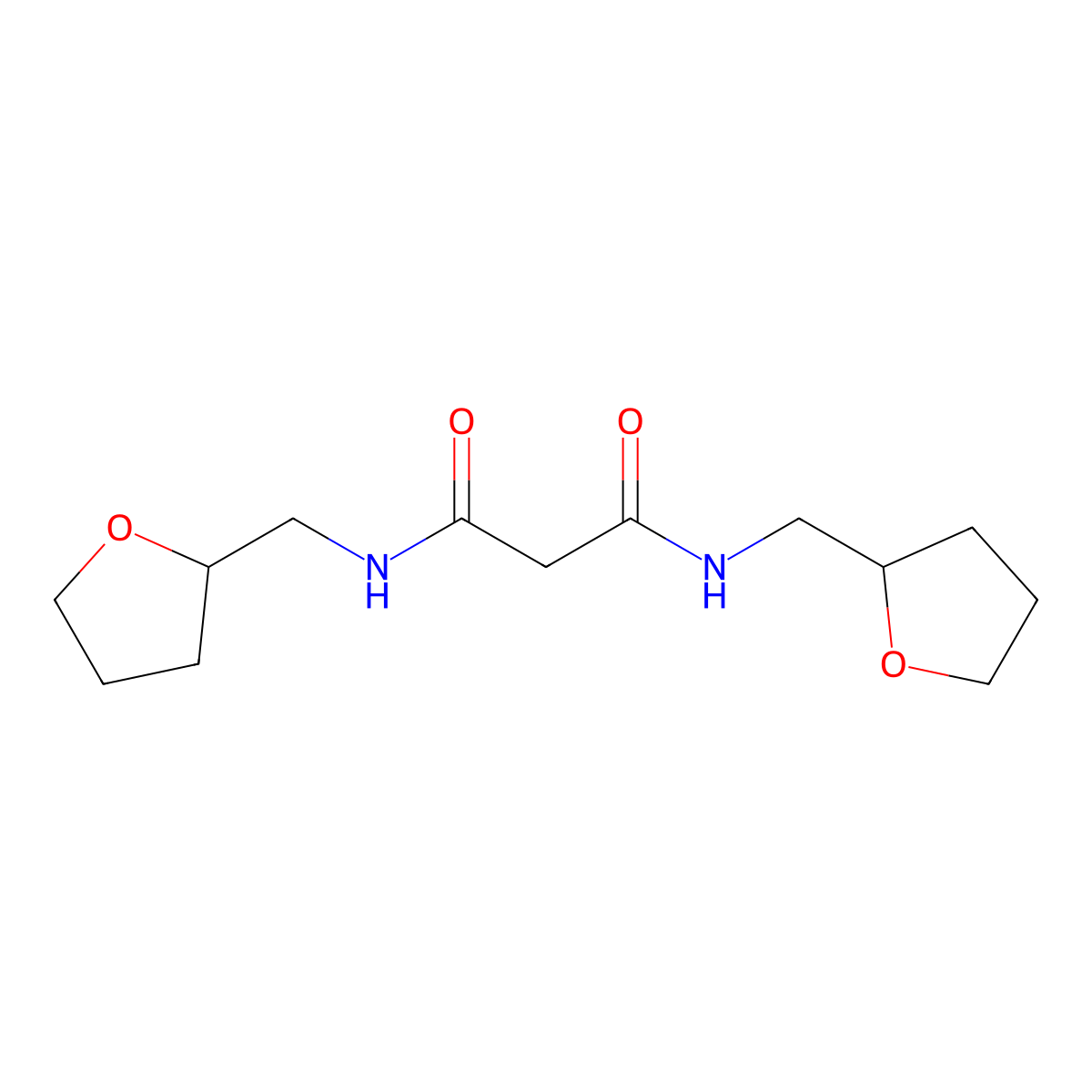 N,N'-bis(oxolan-2-ylmethyl)propanediamide molecular structure, CAS 379254-87-2
