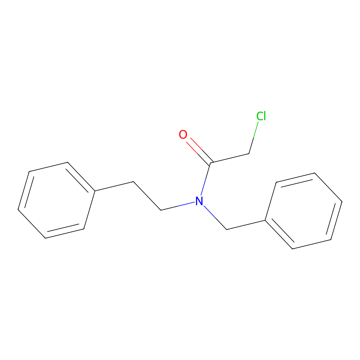N-benzyl-2-chloro-N-(2-phenylethyl)acetamide molecular structure, CAS 379254-89-4