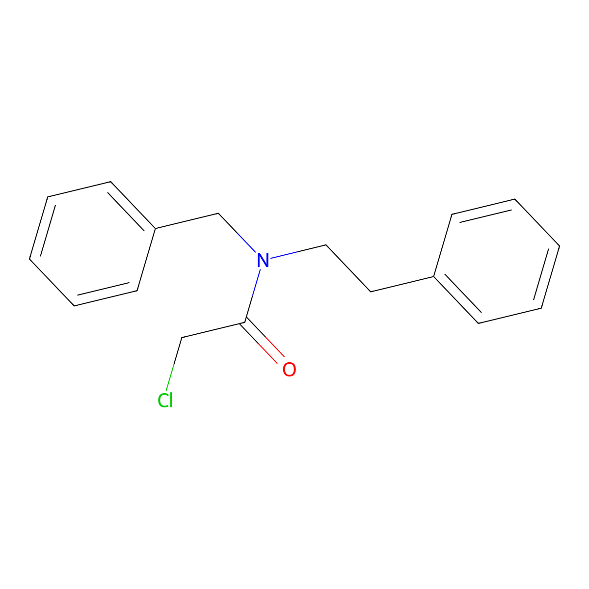 N-benzyl-2-chloro-N-(2-phenylethyl)acetamide molecular structure, CAS 379254-89-4
