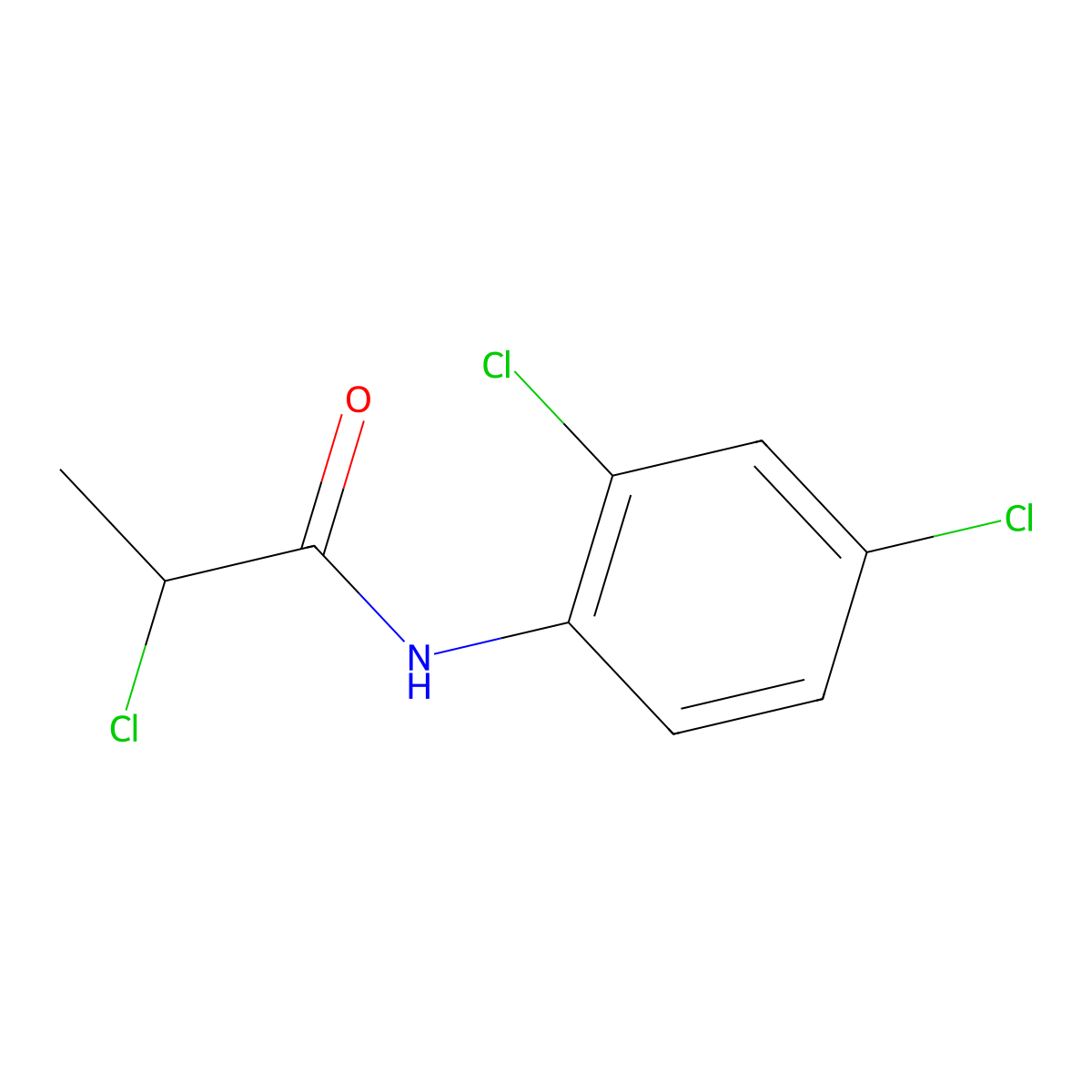 2-chloro-N-(2,4-dichlorophenyl)propanamide molecular structure, CAS 379254-94-1