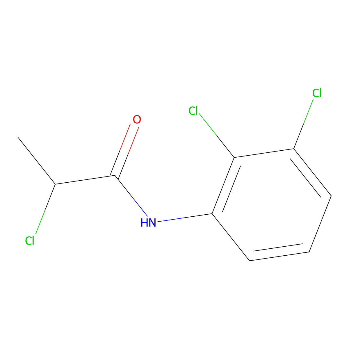 2-chloro-N-(2,3-dichlorophenyl)propanamide molecular structure, CAS 379254-95-2