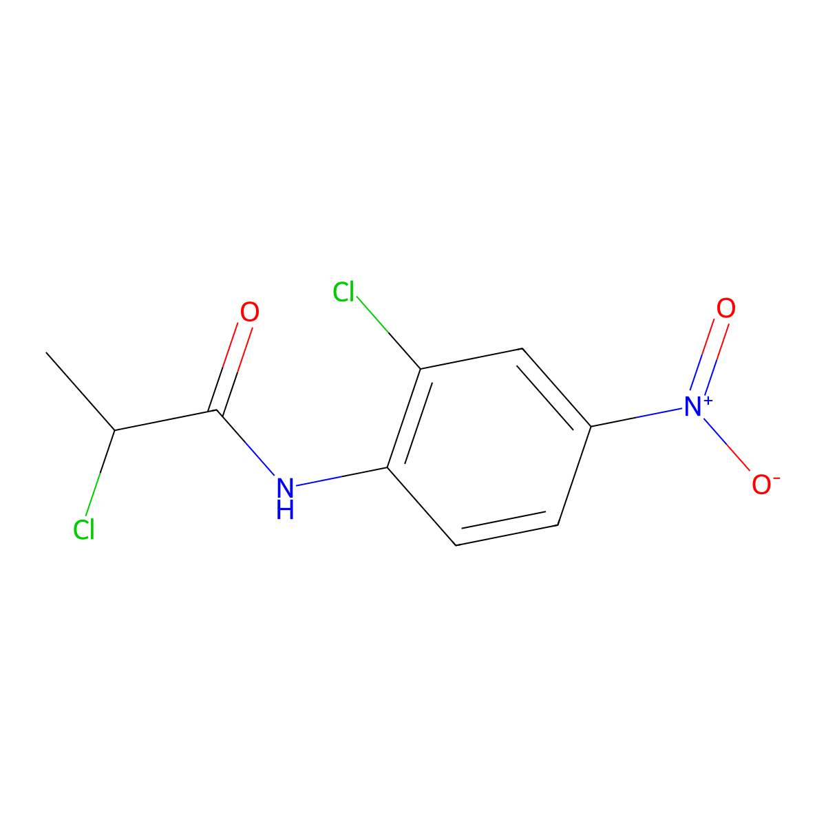 2-chloro-N-(2-chloro-4-nitrophenyl)propanamide molecular structure, CAS 379254-98-5