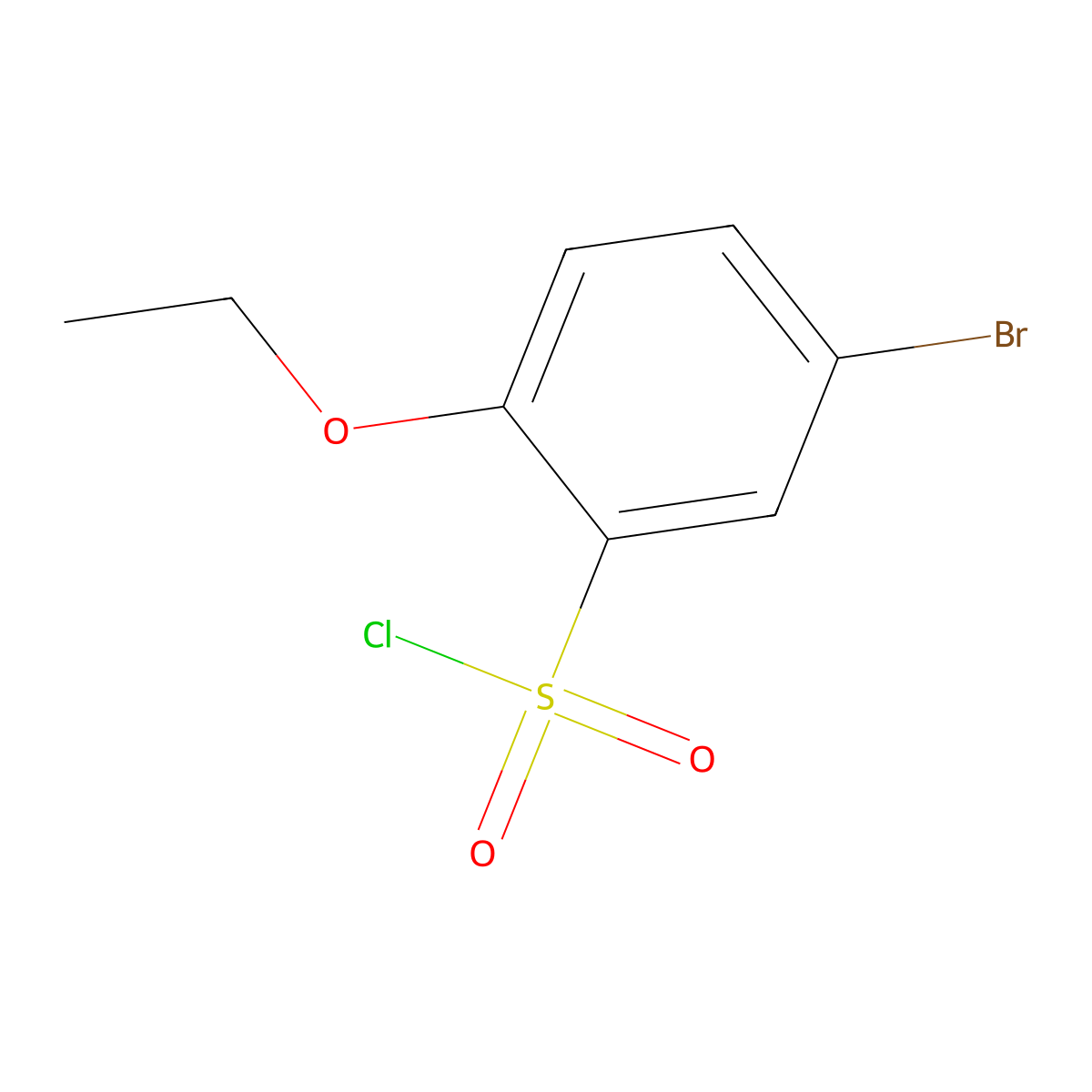 5-Bromo-2-ethoxybenzene-1-sulfonyl chloride molecular structure, CAS 379255-01-3