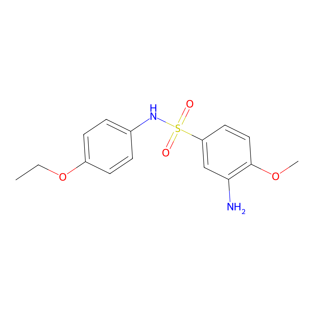 3-amino-N-(4-ethoxyphenyl)-4-methoxybenzene-1-sulfonamide molecular structure, CAS 379255-09-1