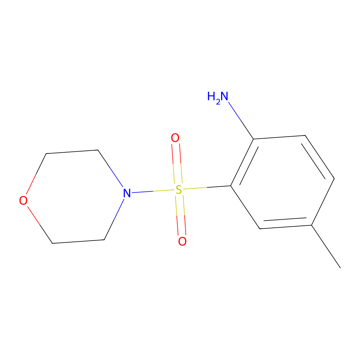 4-Methyl-2-(morpholine-4-sulfonyl)aniline molecular structure, CAS 379255-11-5