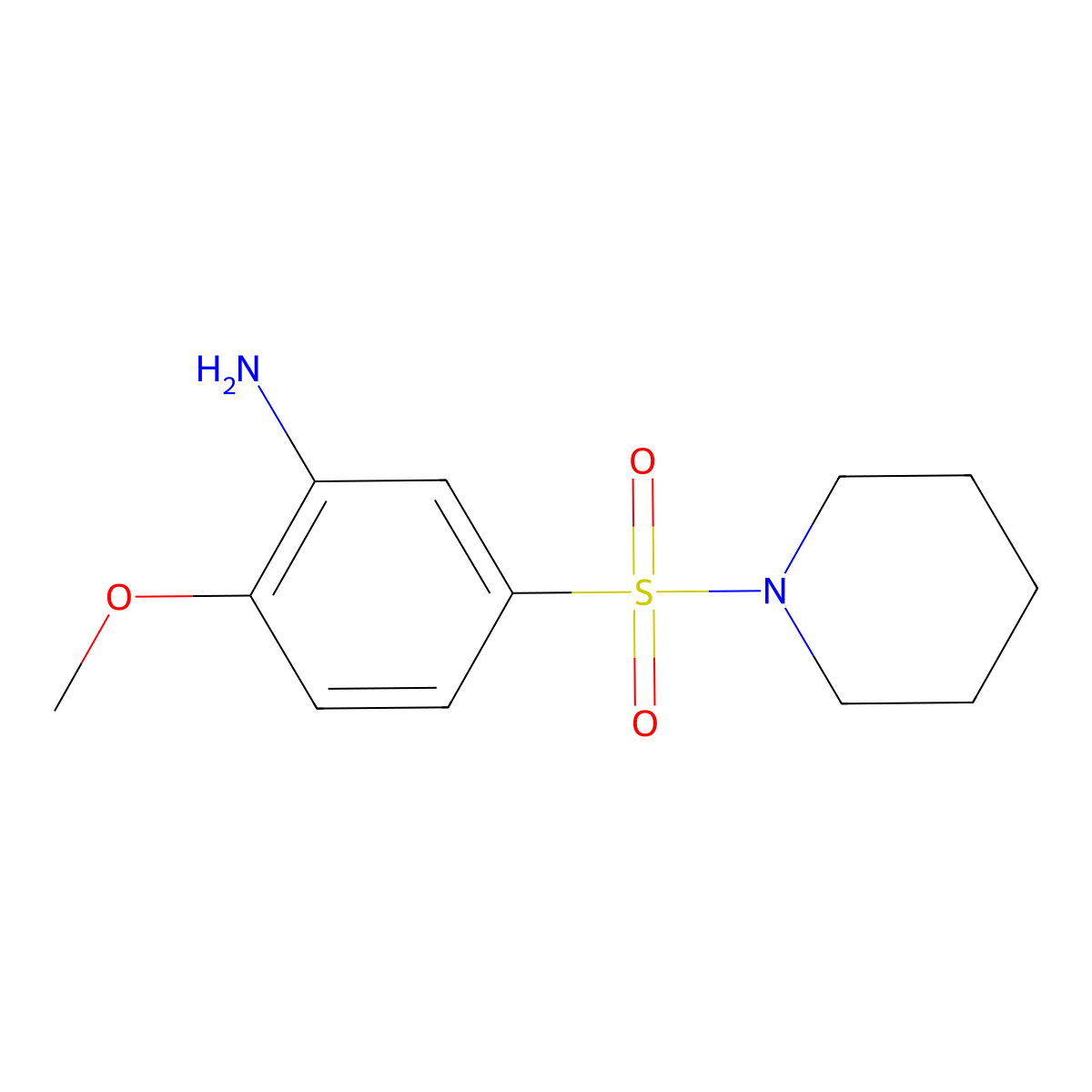 2-Methoxy-5-(piperidine-1-sulfonyl)-phenylamine molecular structure, CAS 379255-14-8
