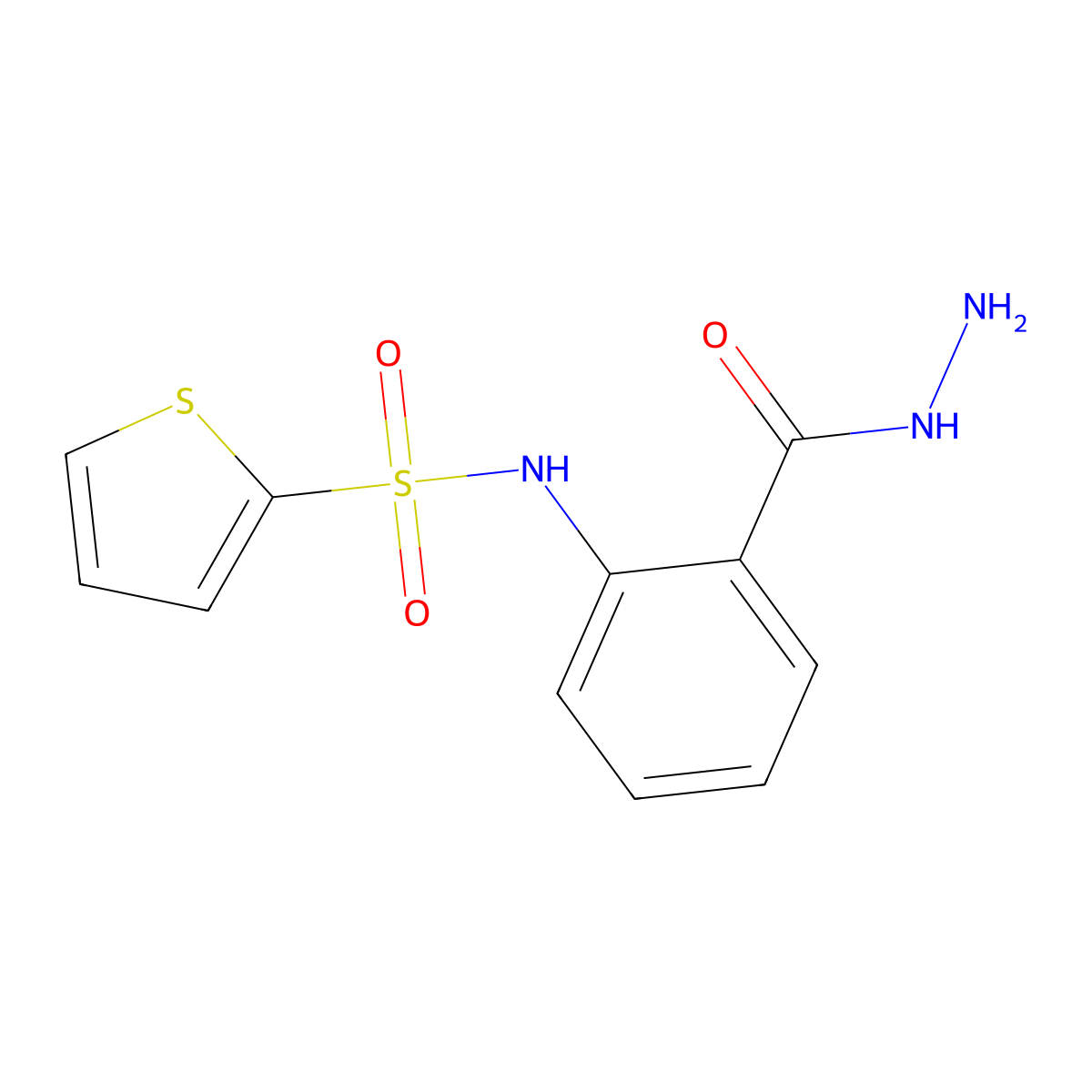 N-[2-(hydrazinecarbonyl)phenyl]thiophene-2-sulfonamide molecular structure, CAS 379255-18-2