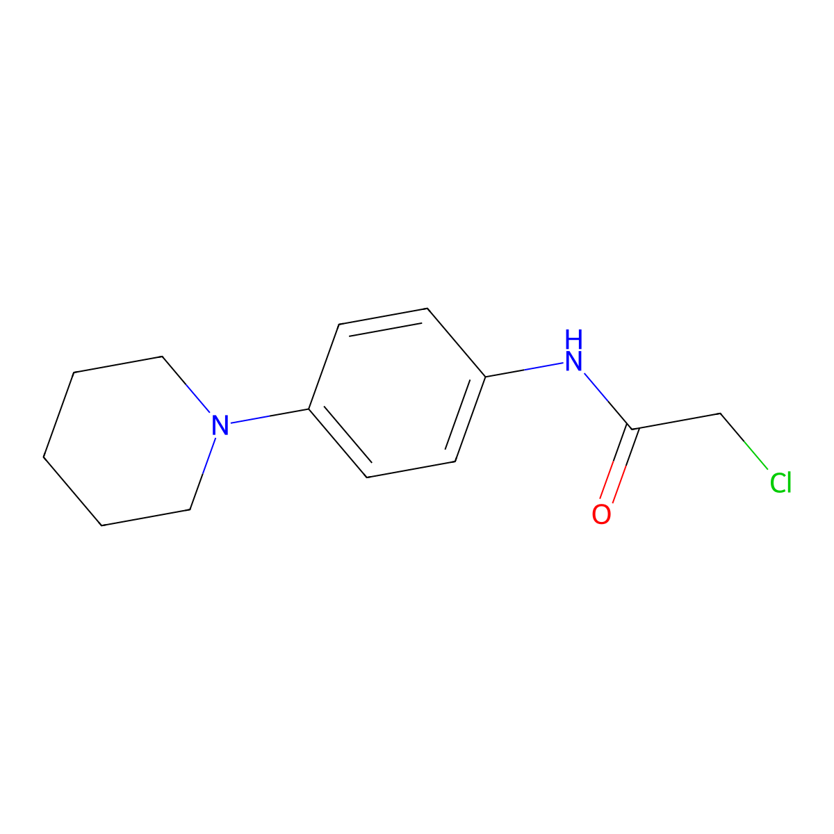 2-Chloro-N-(4-piperidin-1-yl-phenyl)-acetamide molecular structure, CAS 379255-22-8