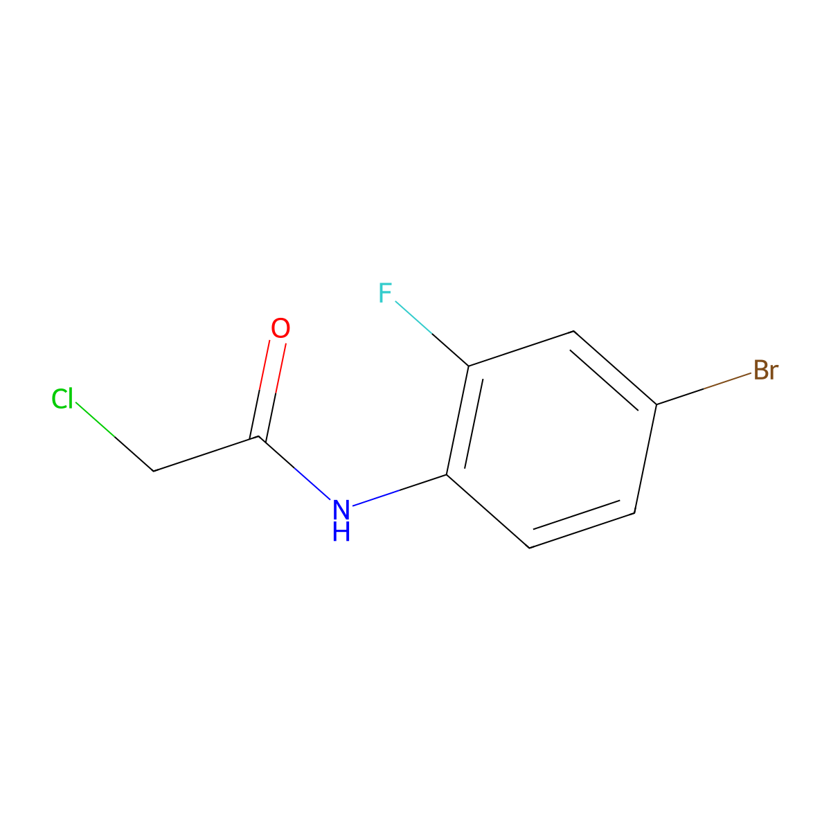 N-(4-bromo-2-fluorophenyl)-2-chloroacetamide molecular structure, CAS 379255-25-1