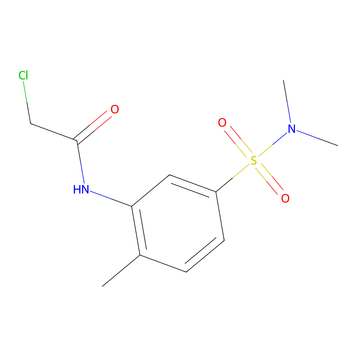 2-chloro-N-[5-(dimethylsulfamoyl)-2-methylphenyl]acetamide molecular structure, CAS 379255-28-4