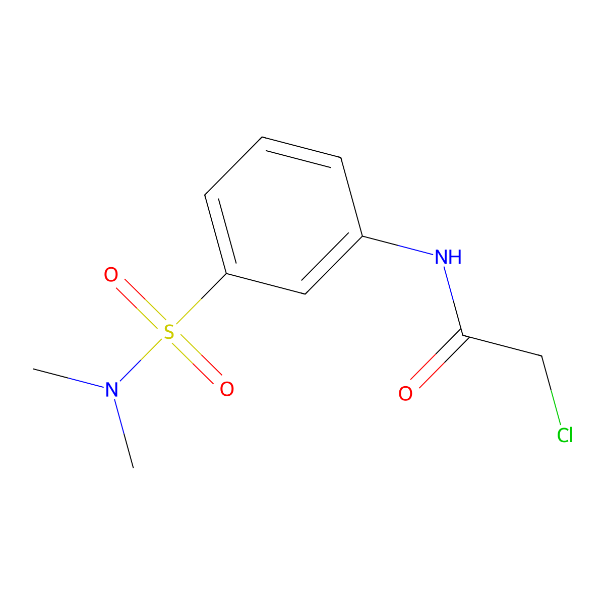 2-chloro-N-[3-(dimethylsulfamoyl)phenyl]acetamide molecular structure, CAS 379255-29-5