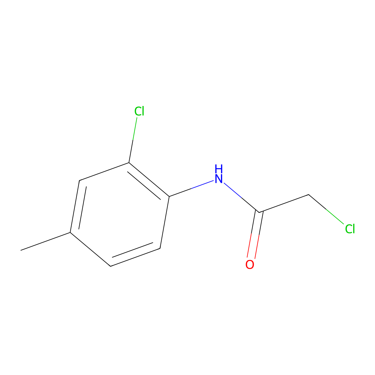 2-Chloro-N-(2-chloro-4-methylphenyl)acetamide molecular structure, CAS 379255-38-6