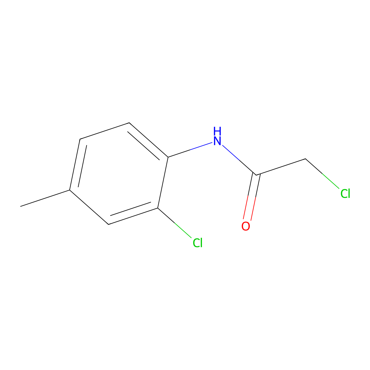2-Chloro-N-(2-chloro-4-methylphenyl)acetamide molecular structure, CAS 379255-38-6