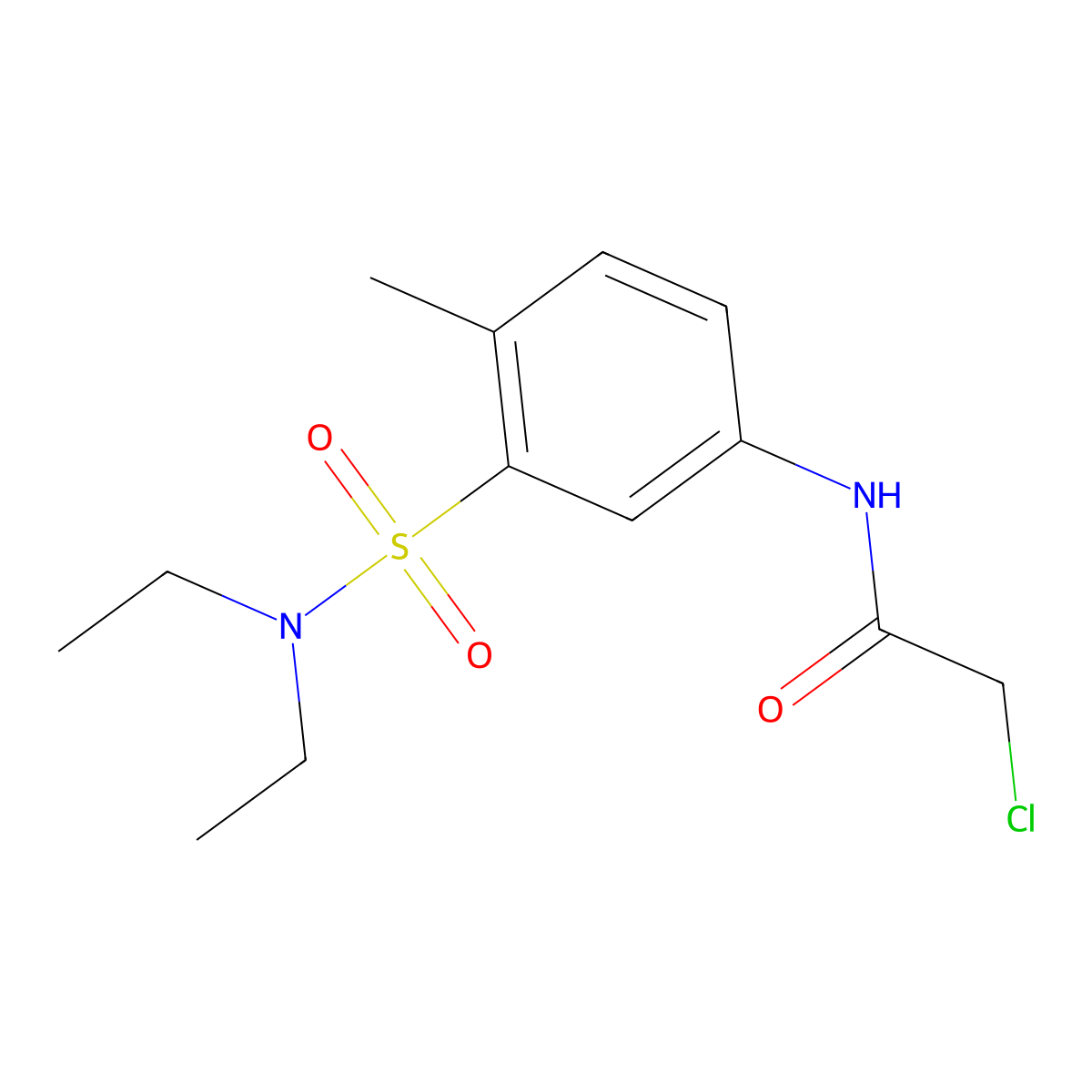 2-chloro-N-[3-(diethylsulfamoyl)-4-methylphenyl]acetamide molecular structure, CAS 379255-39-7