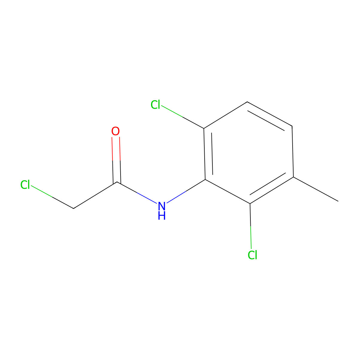 2-chloro-N-(2,6-dichloro-3-methylphenyl)acetamide molecular structure, CAS 379255-40-0