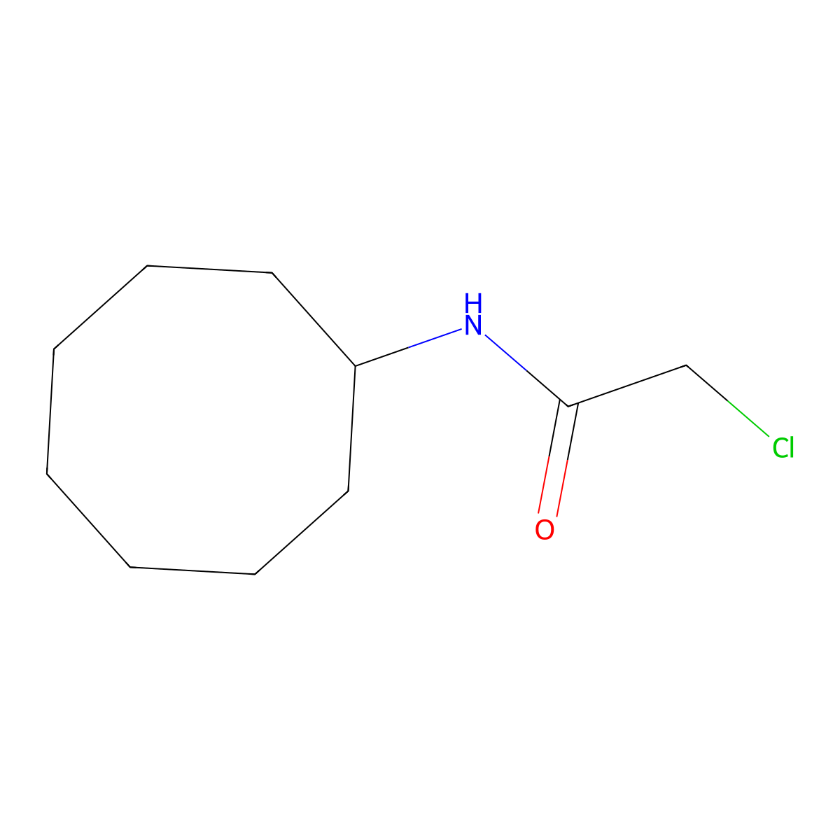 2-chloro-N-cyclooctylacetamide molecular structure, CAS 379255-43-3