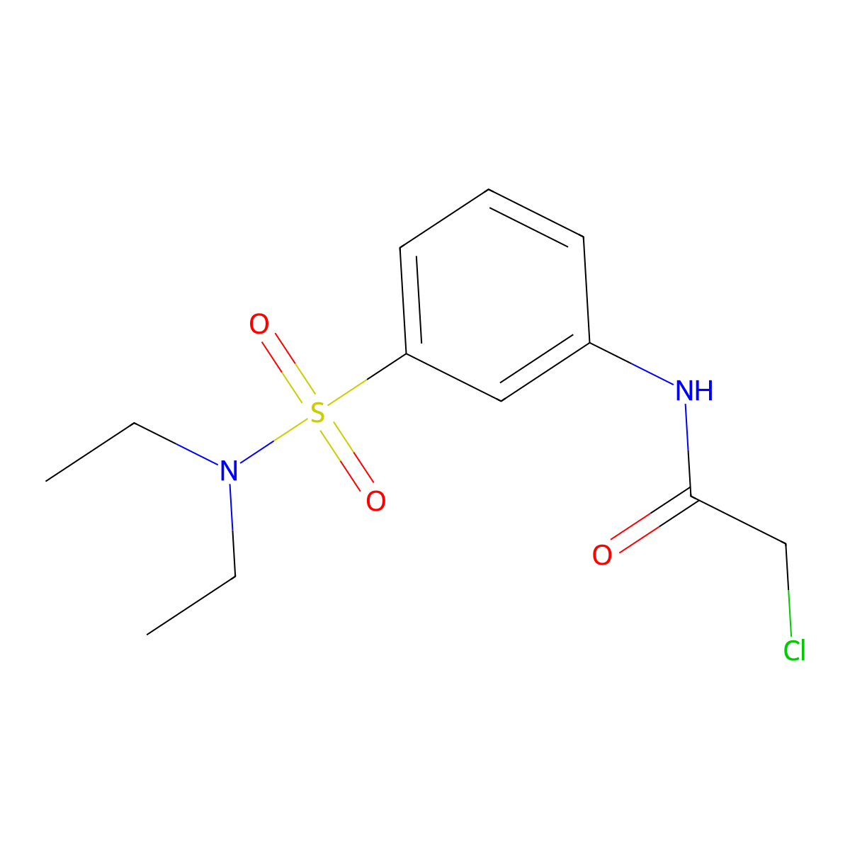 2-chloro-N-[3-(diethylsulfamoyl)phenyl]acetamide molecular structure, CAS 379255-46-6