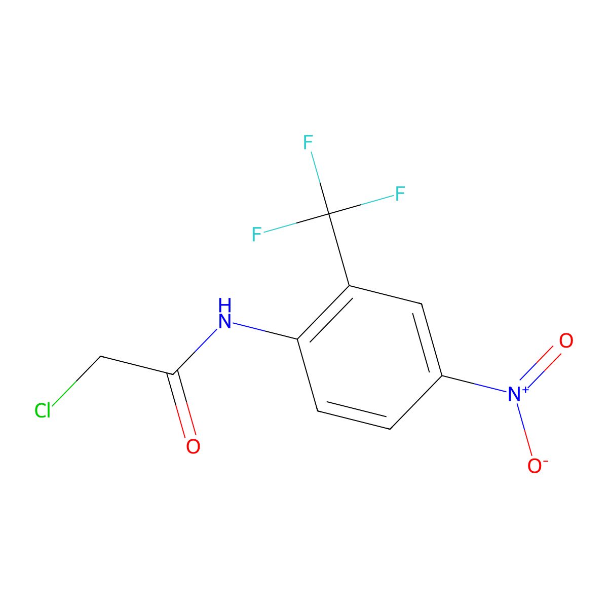 2-chloro-N-[4-nitro-2-(trifluoromethyl)phenyl]acetamide molecular structure, CAS 379255-51-3