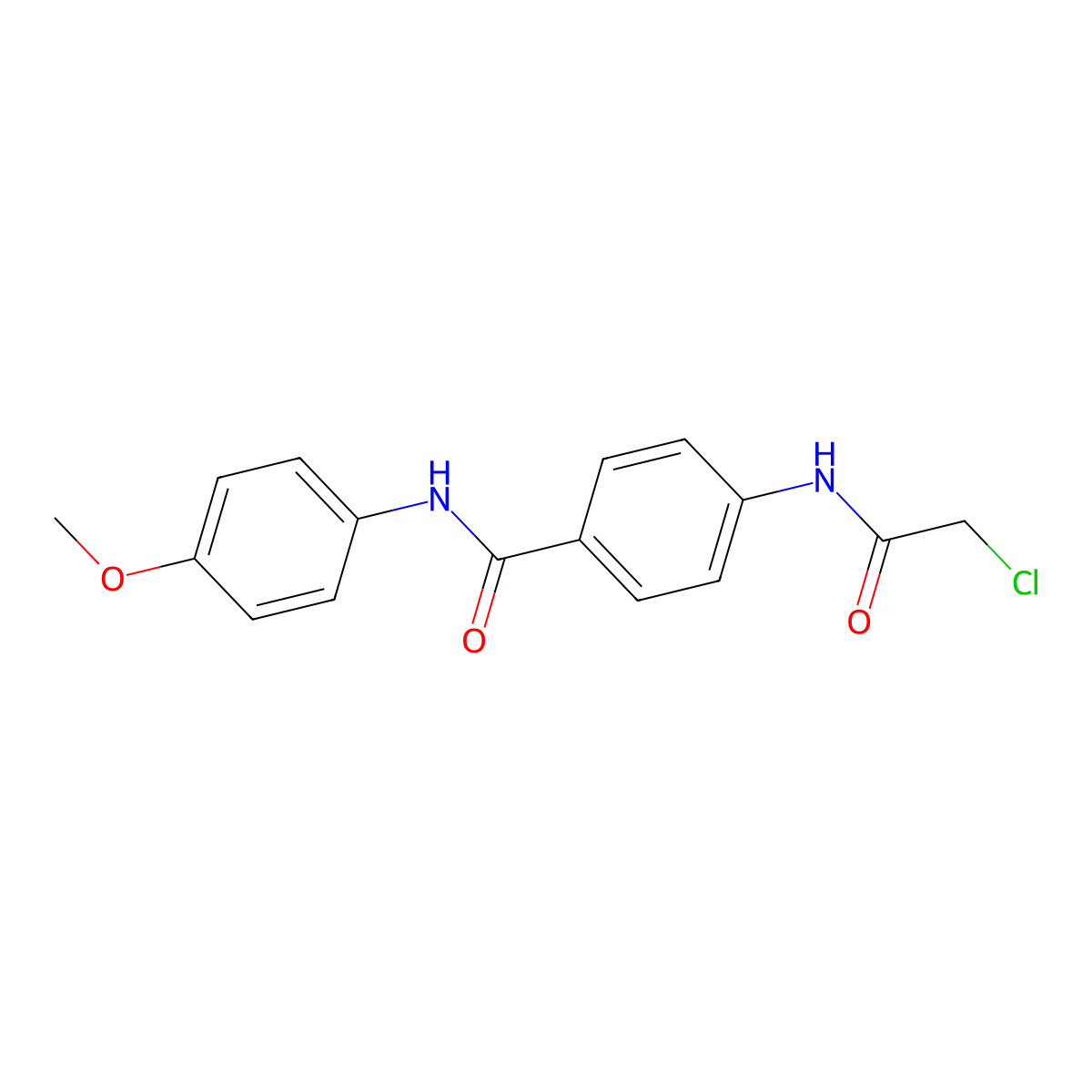 4-(2-chloroacetamido)-N-(4-methoxyphenyl)benzamide molecular structure, CAS 379255-53-5