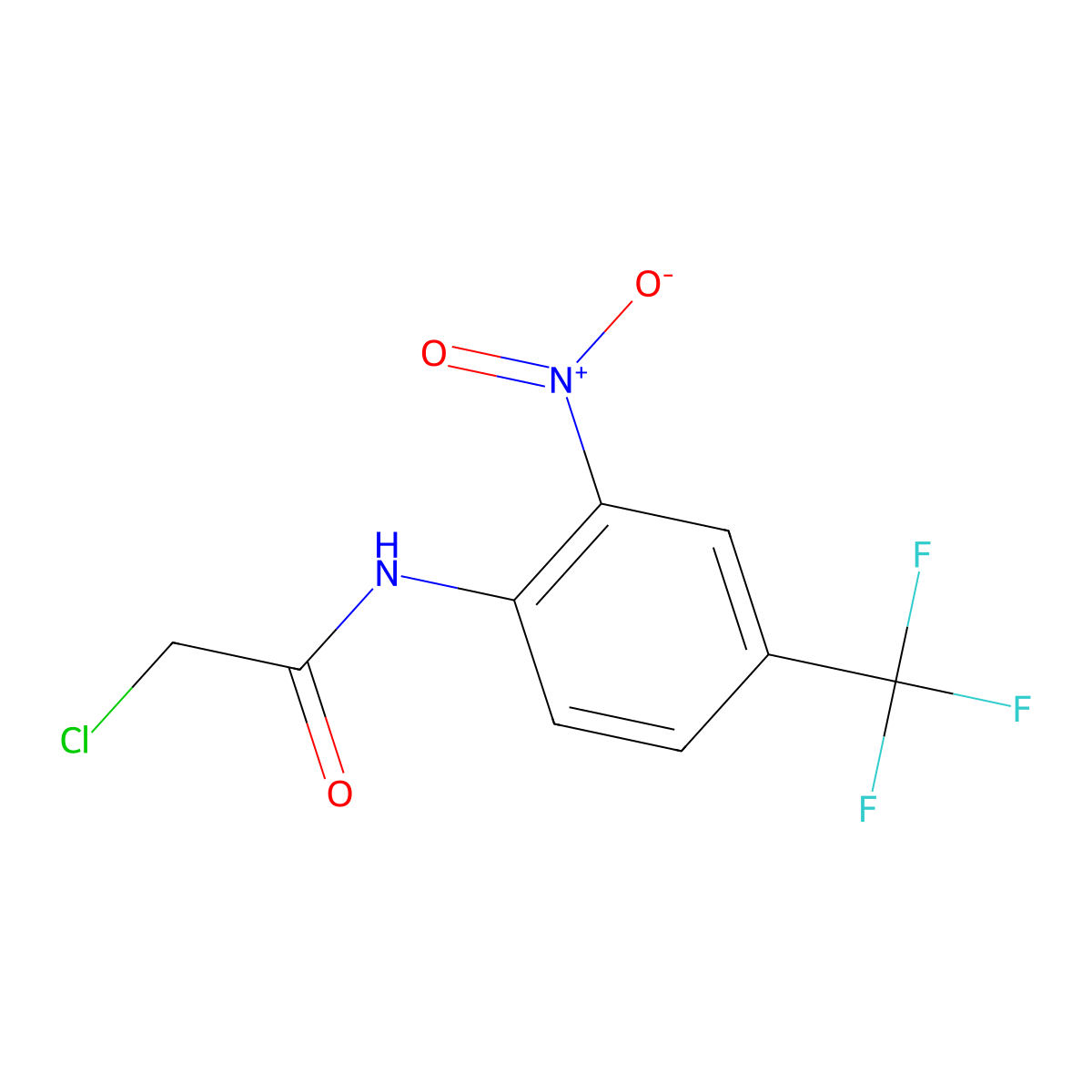 2-chloro-N-[2-nitro-4-(trifluoromethyl)phenyl]acetamide molecular structure, CAS 379255-54-6