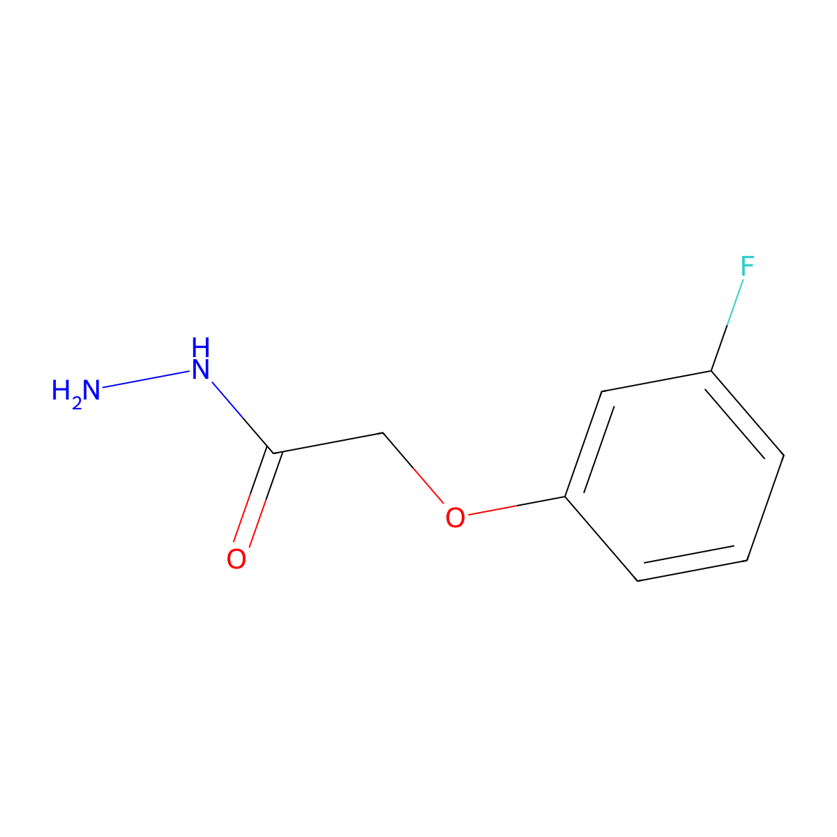 2-(3-Fluorophenoxy)acetohydrazide molecular structure, CAS 379255-56-8
