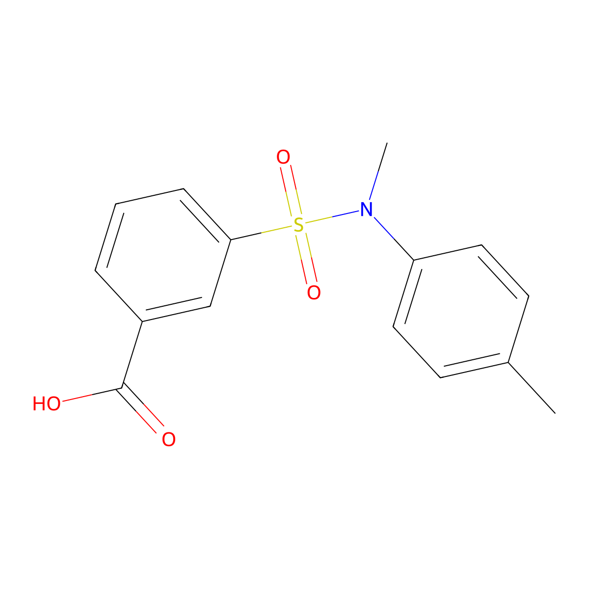 3-(Methyl(4-methylphenyl)sulfamoyl)benzoic acid molecular structure, CAS 379255-74-0