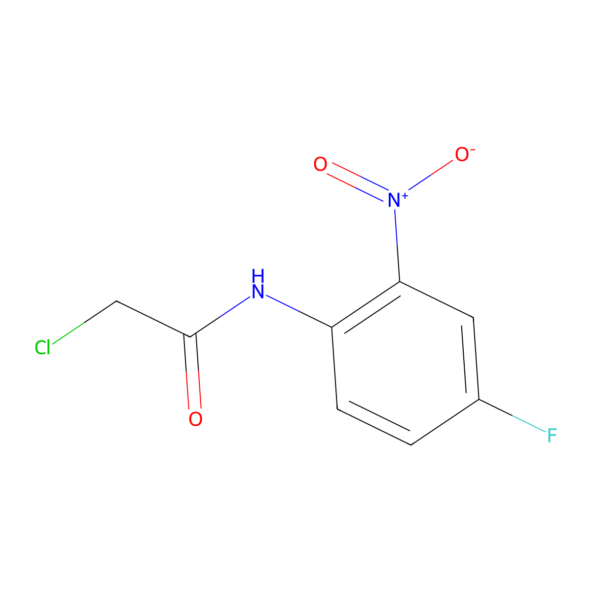2-chloro-N-(4-fluoro-2-nitrophenyl)acetamide molecular structure, CAS 379255-78-4