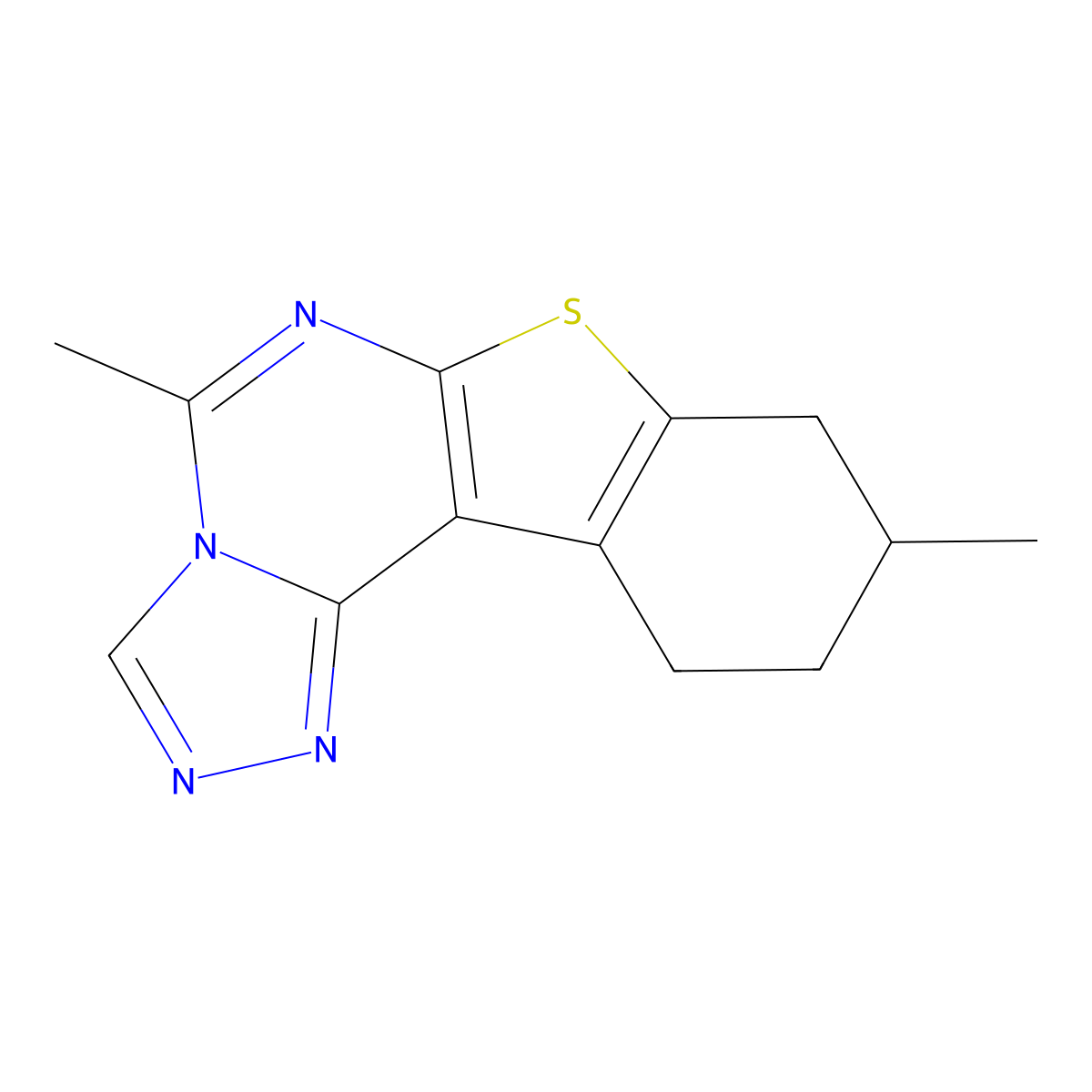 7,13-Dimethyl-10-thia-3,4,6,8-tetraazatetracyclo[7.7.0.0^{2,6}.0^{11,16}]hexadeca-1(9),2,4,7,11(16)-pentaene molecular structure, CAS 379256-48-1
