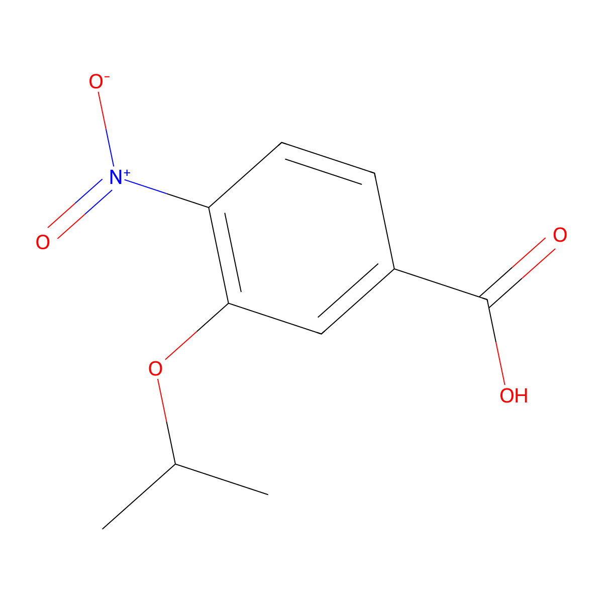 3-Isopropoxy-4-nitrobenzoic acid molecular structure, CAS 379261-85-5