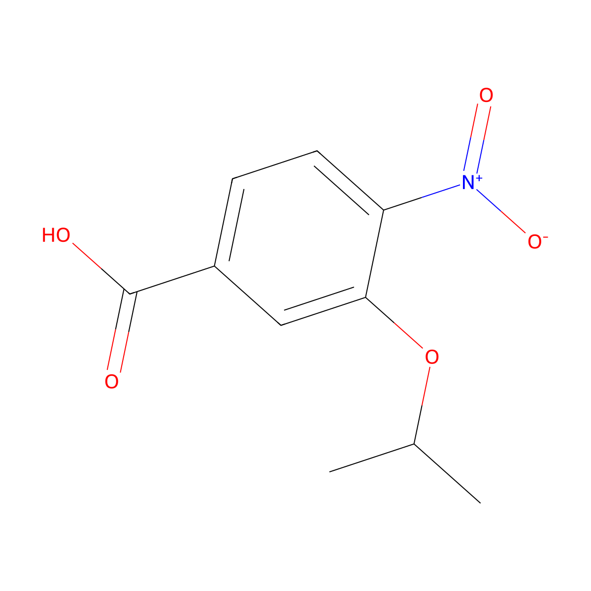 3-Isopropoxy-4-nitrobenzoic acid molecular structure, CAS 379261-85-5