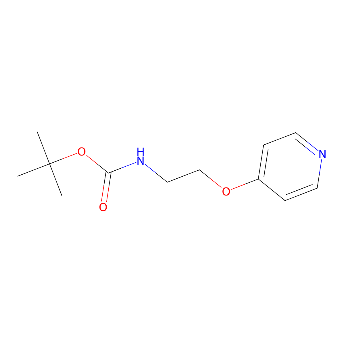 tert-Butyl (2-(pyridin-4-yloxy)ethyl)carbamate molecular structure, CAS 379264-77-4