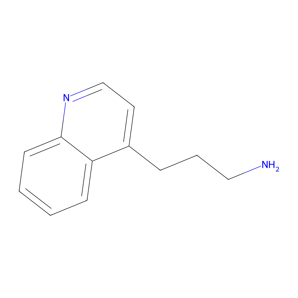 3-(Quinolin-4-yl)propan-1-amine molecular structure, CAS 379264-82-1