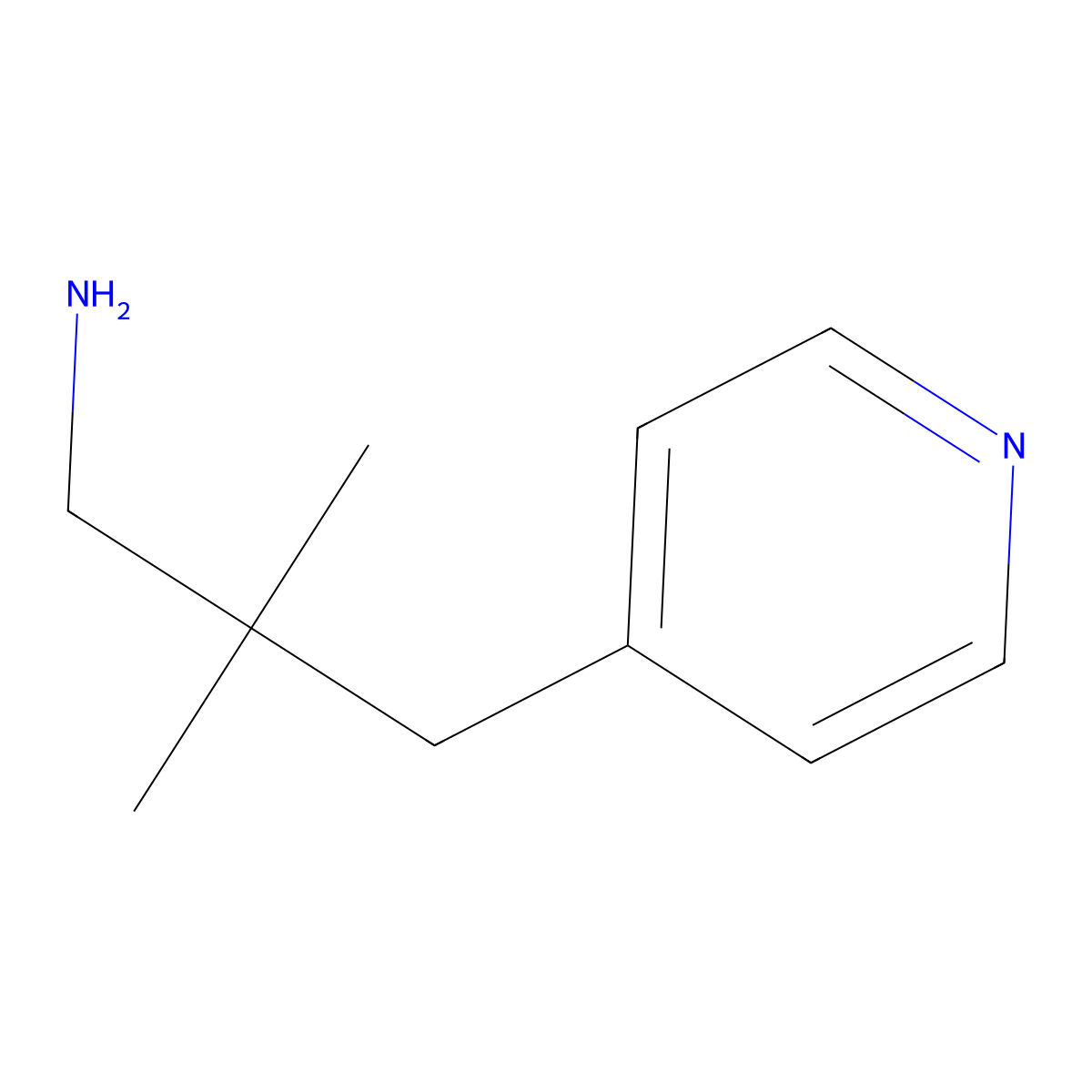 2,2-Dimethyl-3-(pyridin-4-yl)propan-1-amine molecular structure, CAS 379264-89-8