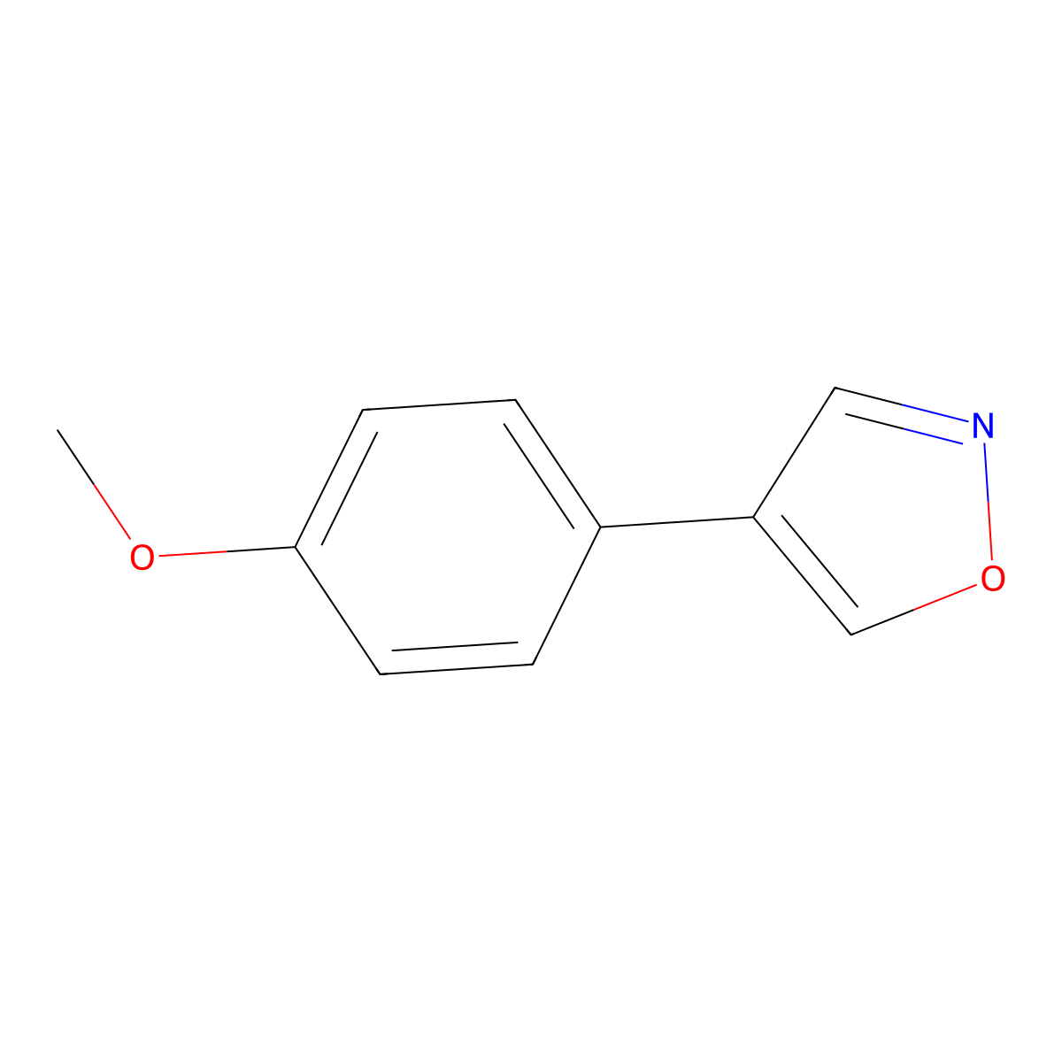 4-(4-Methoxyphenyl)-1,2-oxazole molecular structure, CAS 37928-11-3