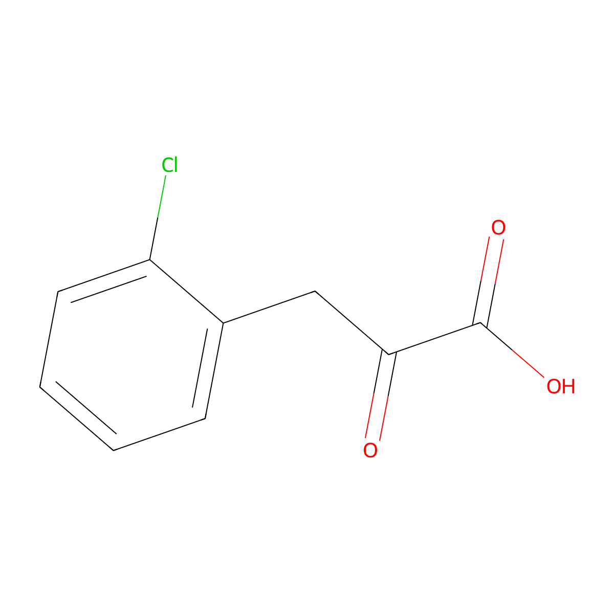 2-Chloro-alpha-oxobenzenepropanoic acid molecular structure, CAS 37928-23-7