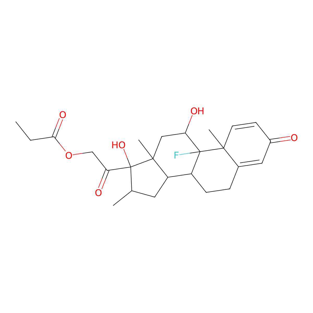 Dexamethasone 21-Propionate molecular structure, CAS 3793-10-0