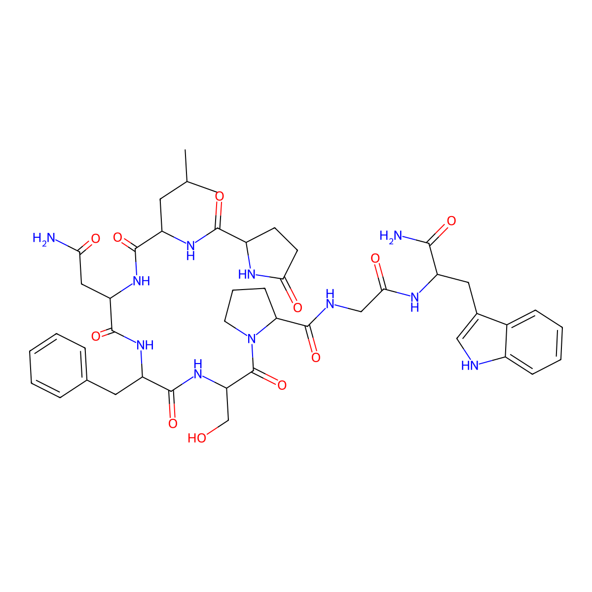Red pigment-concentrating hormone molecular structure, CAS 37933-92-9