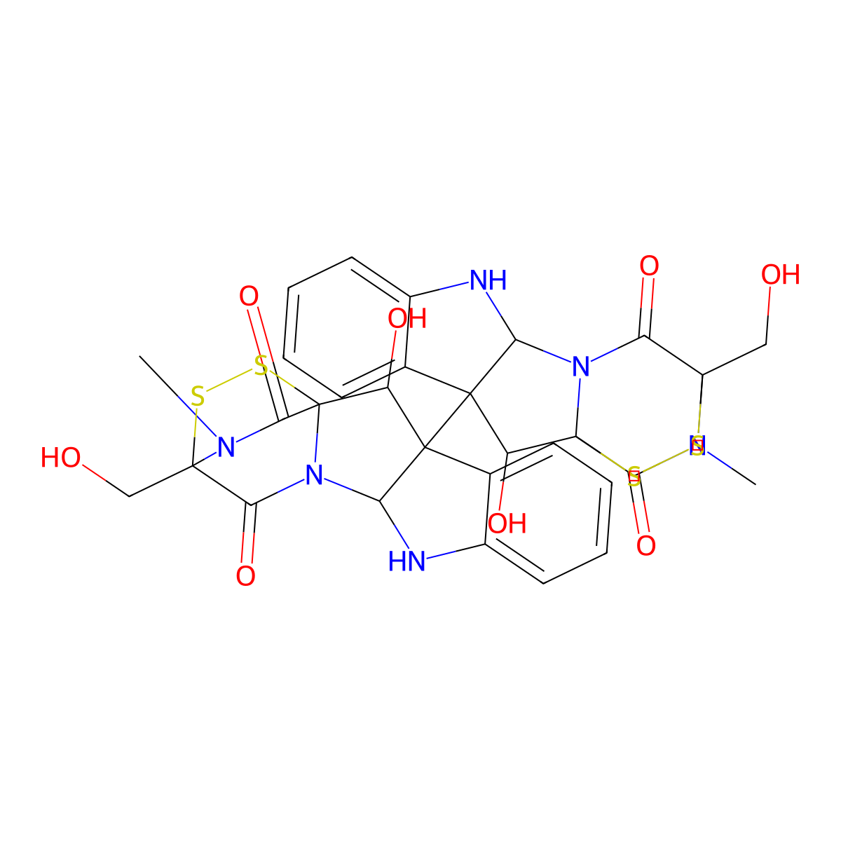 Chaetocin, 6,6'-dihydroxy-, (6S,6'S)- molecular structure, CAS 37934-52-4
